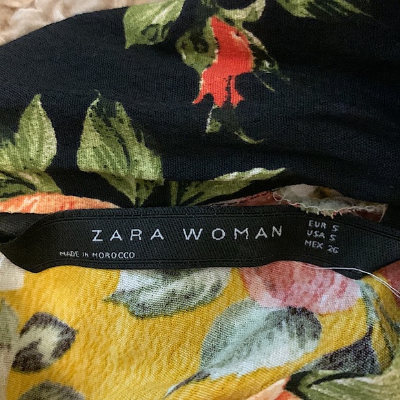 Zara Multicolored Boho Floral Dress Sz S - Picture 6 of 6